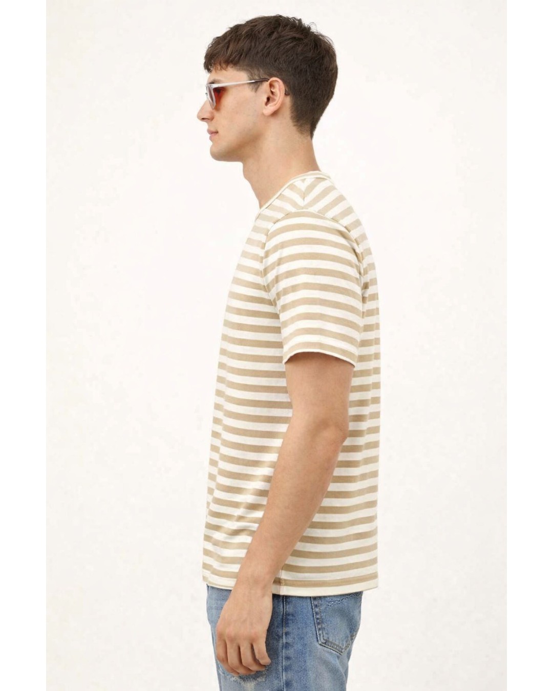Men’s Striped T-Shirt – Casual Horizontal Stripe Tee (pack of 1)