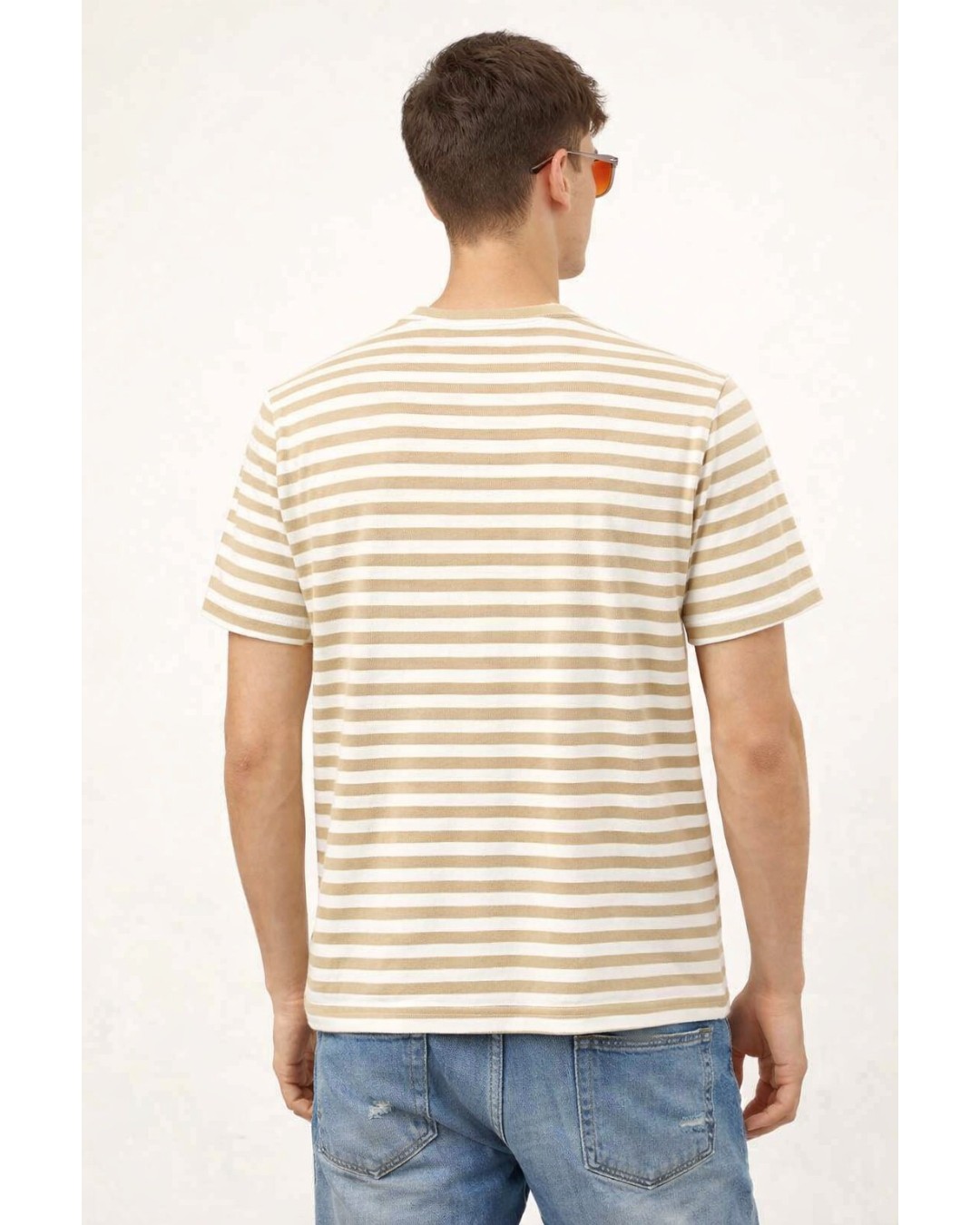Men’s Striped T-Shirt – Casual Horizontal Stripe Tee (pack of 1)