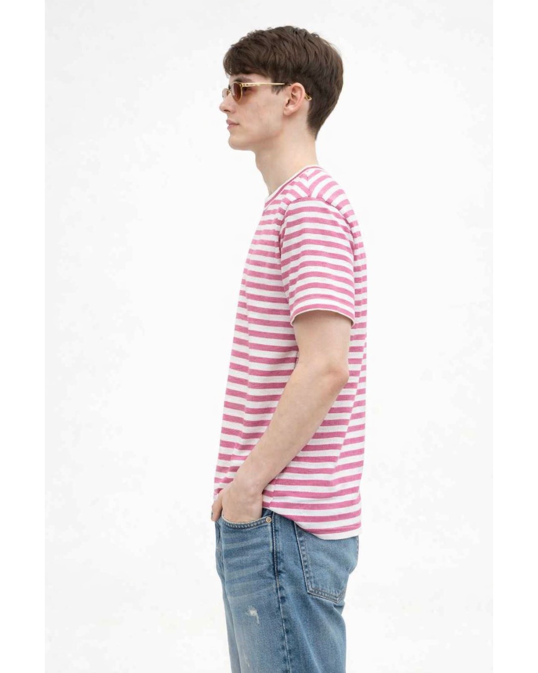 Men’s Striped T-Shirt – Casual Horizontal Stripe Tee (pack of 1)