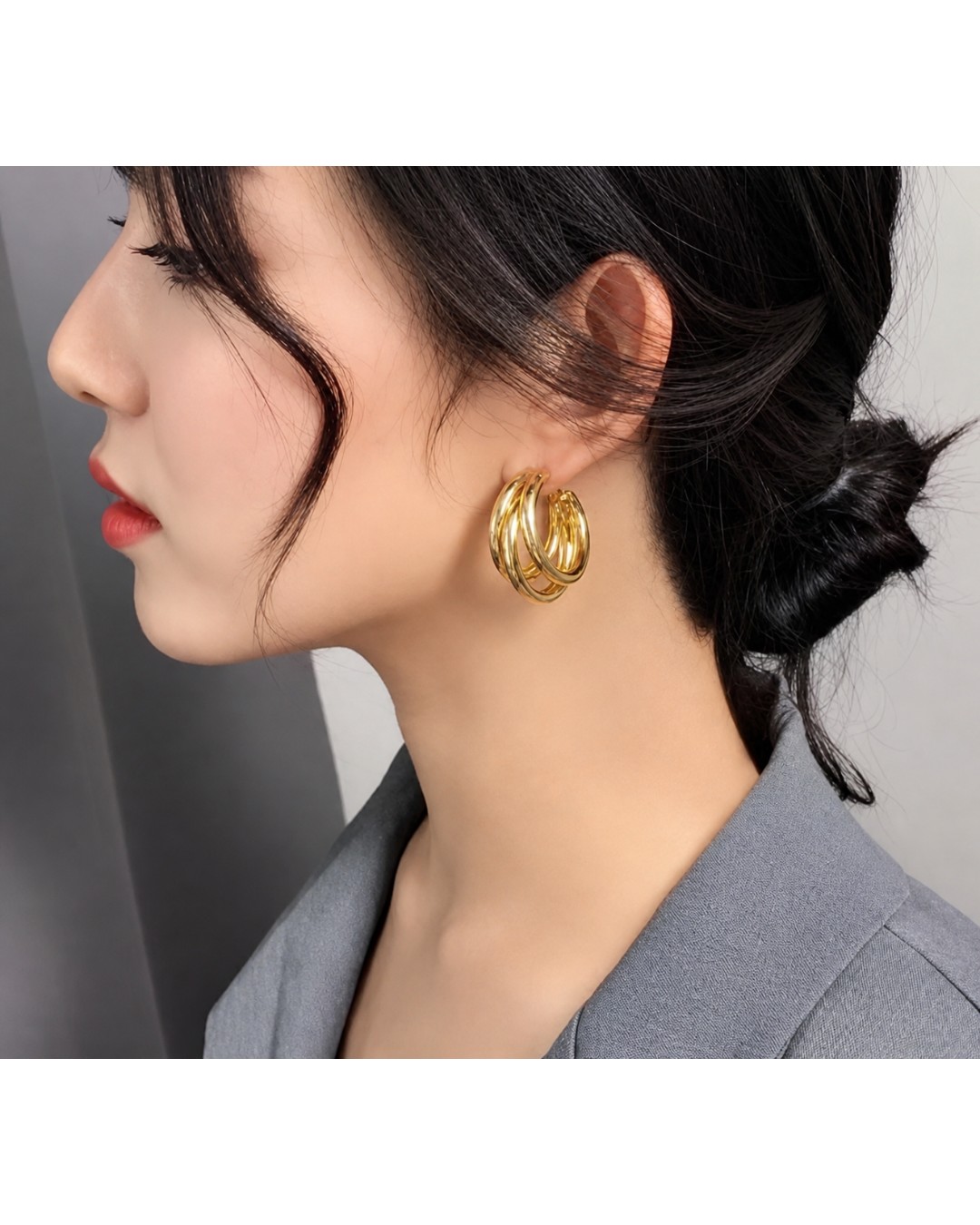 Korean Gold Plated Hoops (pack of 1)