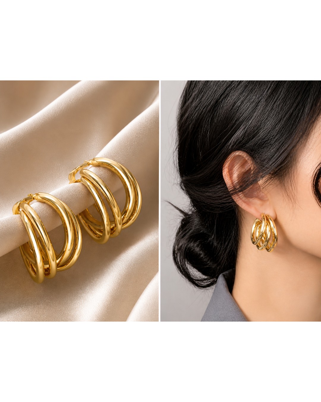 Korean Gold Plated Hoops (pack of 1)