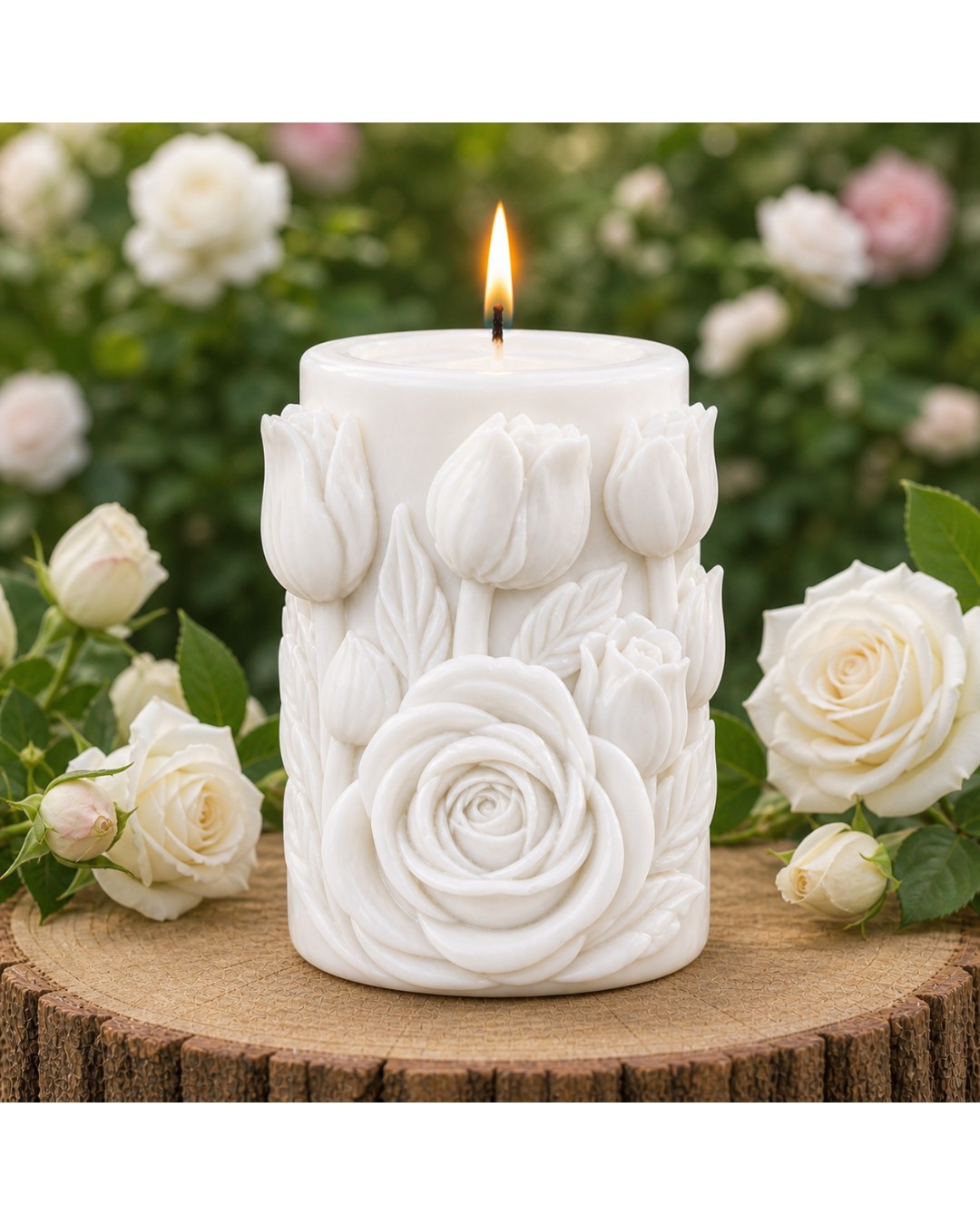 Folar Tulip Pillar Candle (PACK OF 2)