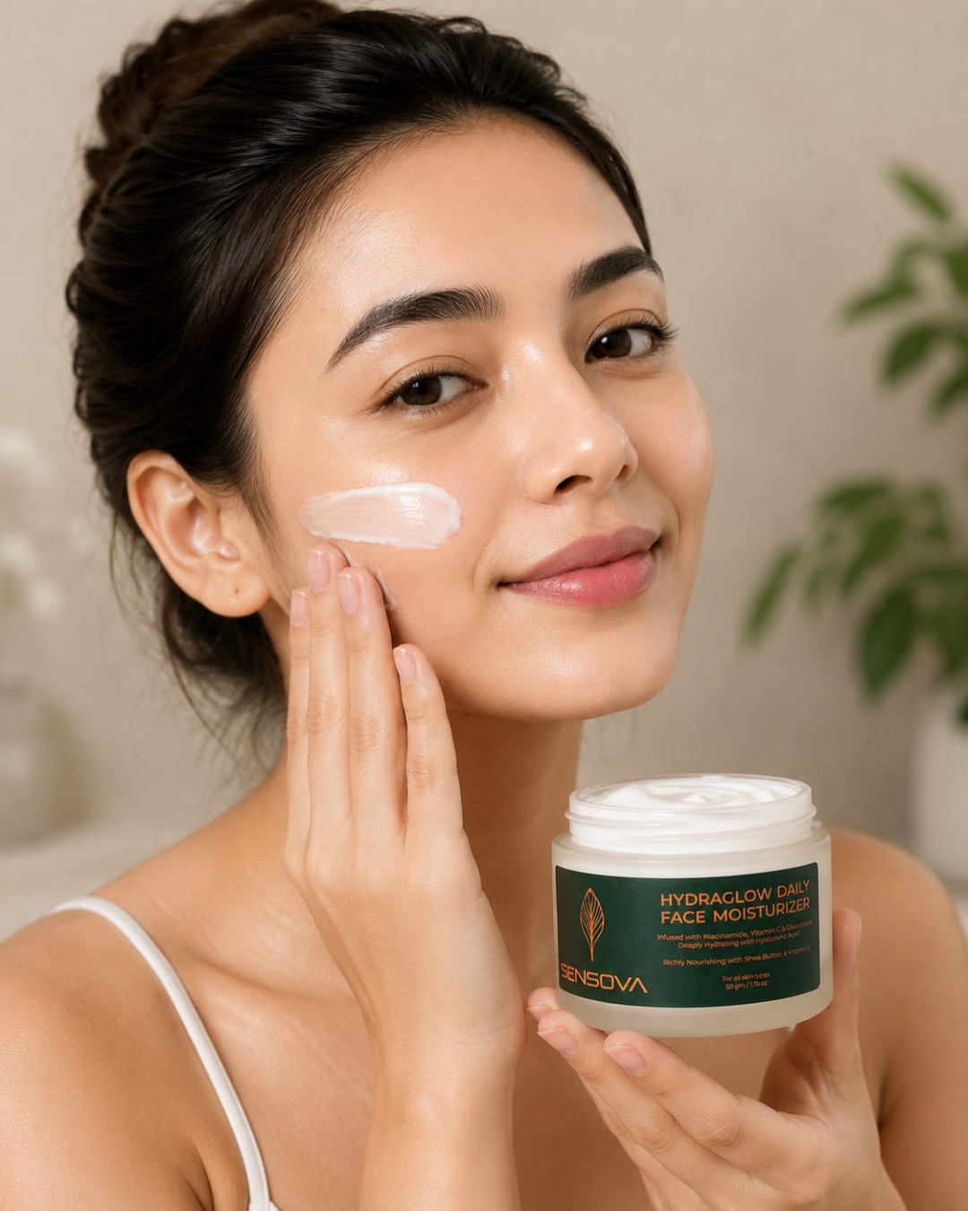 Sensova Daily Glow Skincare Combo Pack – De-Tan Face Wash, Hydraglow Moisturizer & SPF 50+ Sunscreen