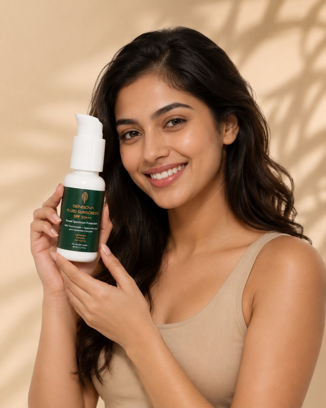 Sensova Fluid Sunscreen SPF 50+++ with Niacinamide, Hyaluronic Acid & Ceramide Complex