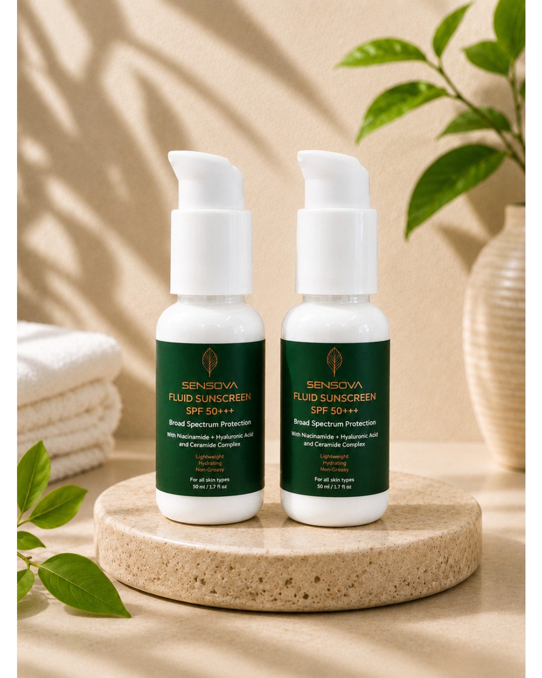 Sensova Fluid Sunscreen SPF 50+++ Twin Pack (Pack of 2)