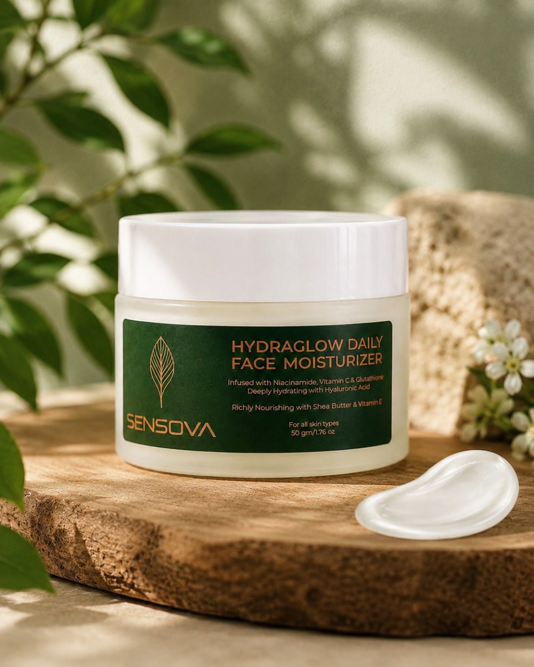 SENSOVA Hydraglow Daily Face Moisturizer 50g (Pack Of 1)