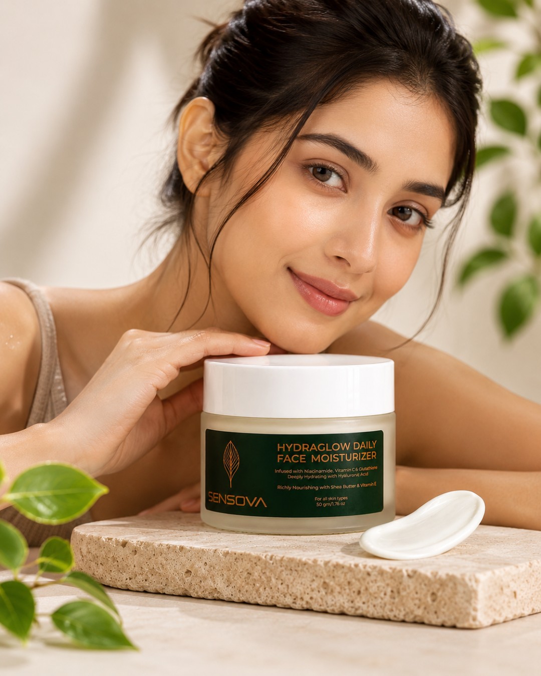 SENSOVA Hydraglow Daily Face Moisturizer 50g (Pack Of 1)
