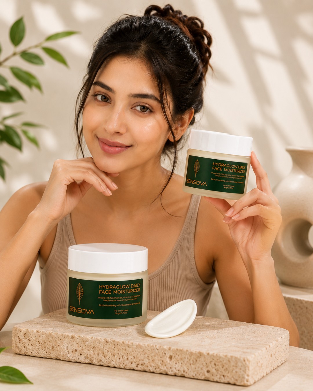 SENSOVA Hydraglow Daily Face Moisturizer 50g (Pack Of 2)
