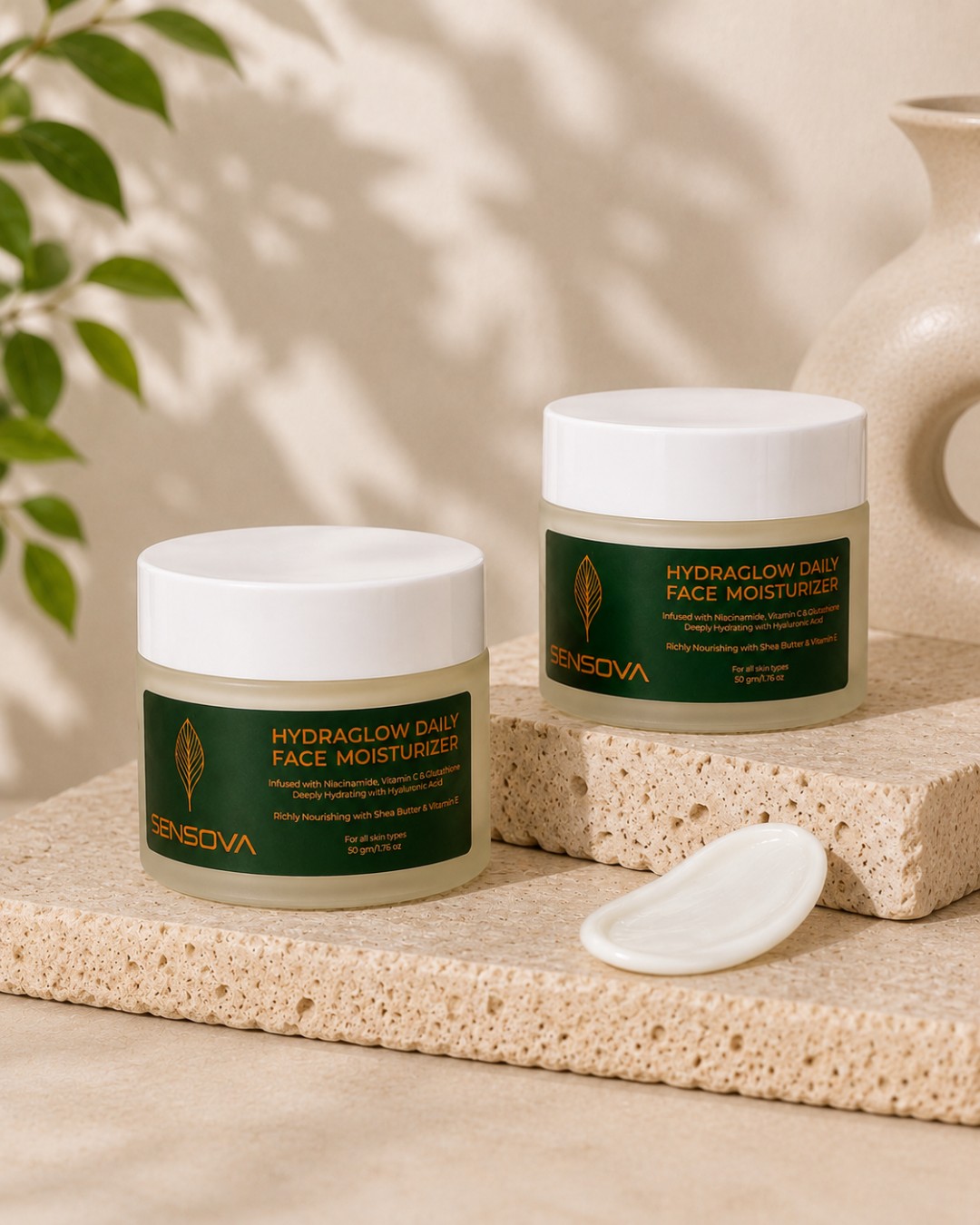 SENSOVA Hydraglow Daily Face Moisturizer 50g (Pack Of 2)
