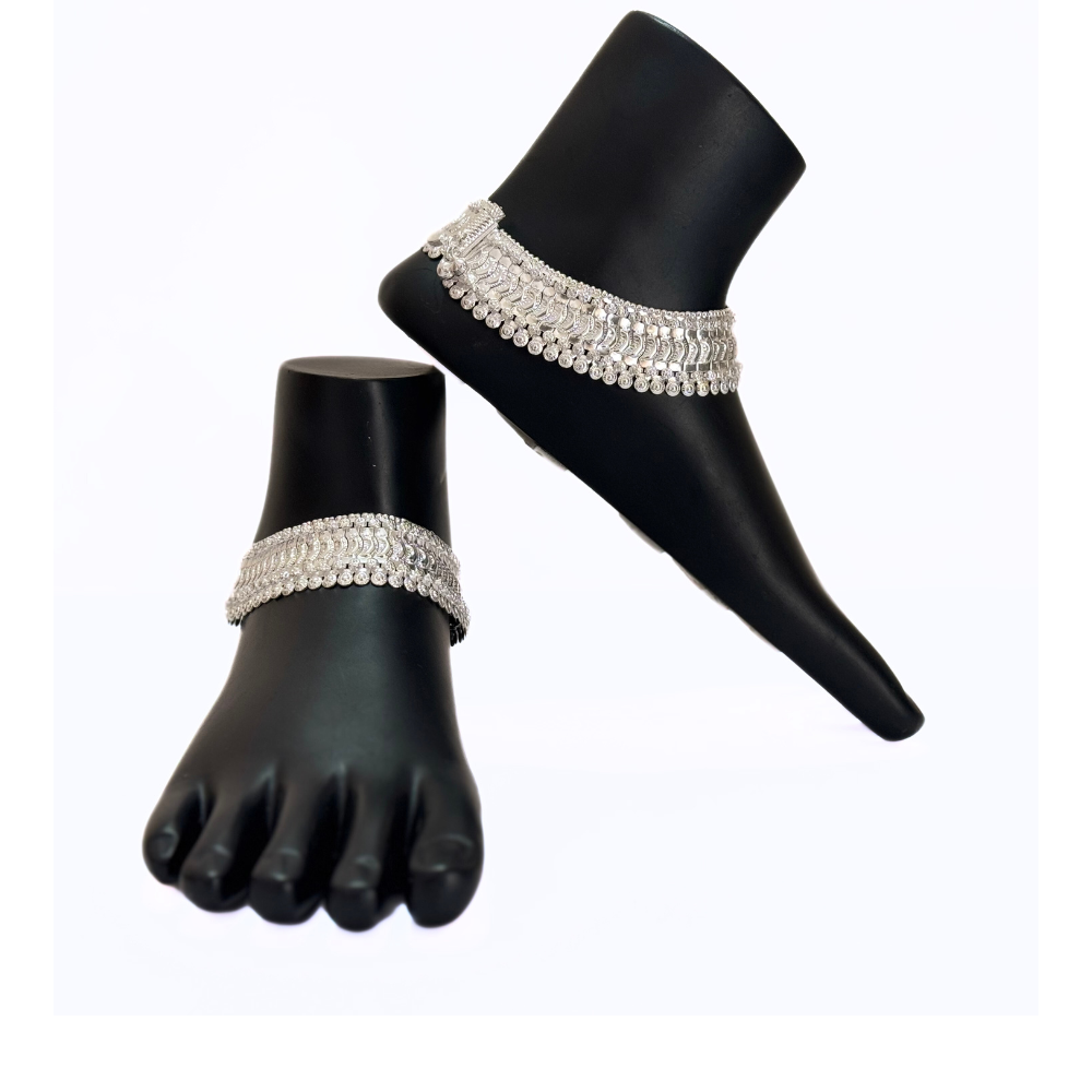 Women's Silver Plated Heavy Ghungharu, Payel / Anklet Pair (Pack of 1)