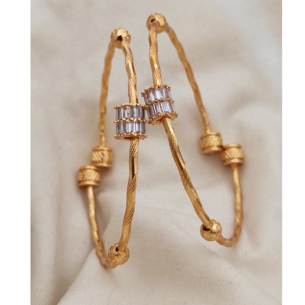 Premium Crystal-Studded Bangles for Women (Pair of 2)